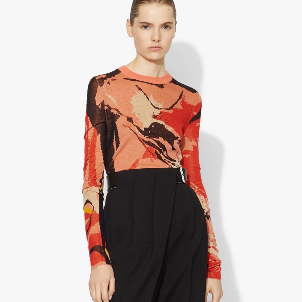Proenza Schouler jacquard sweater top abstract